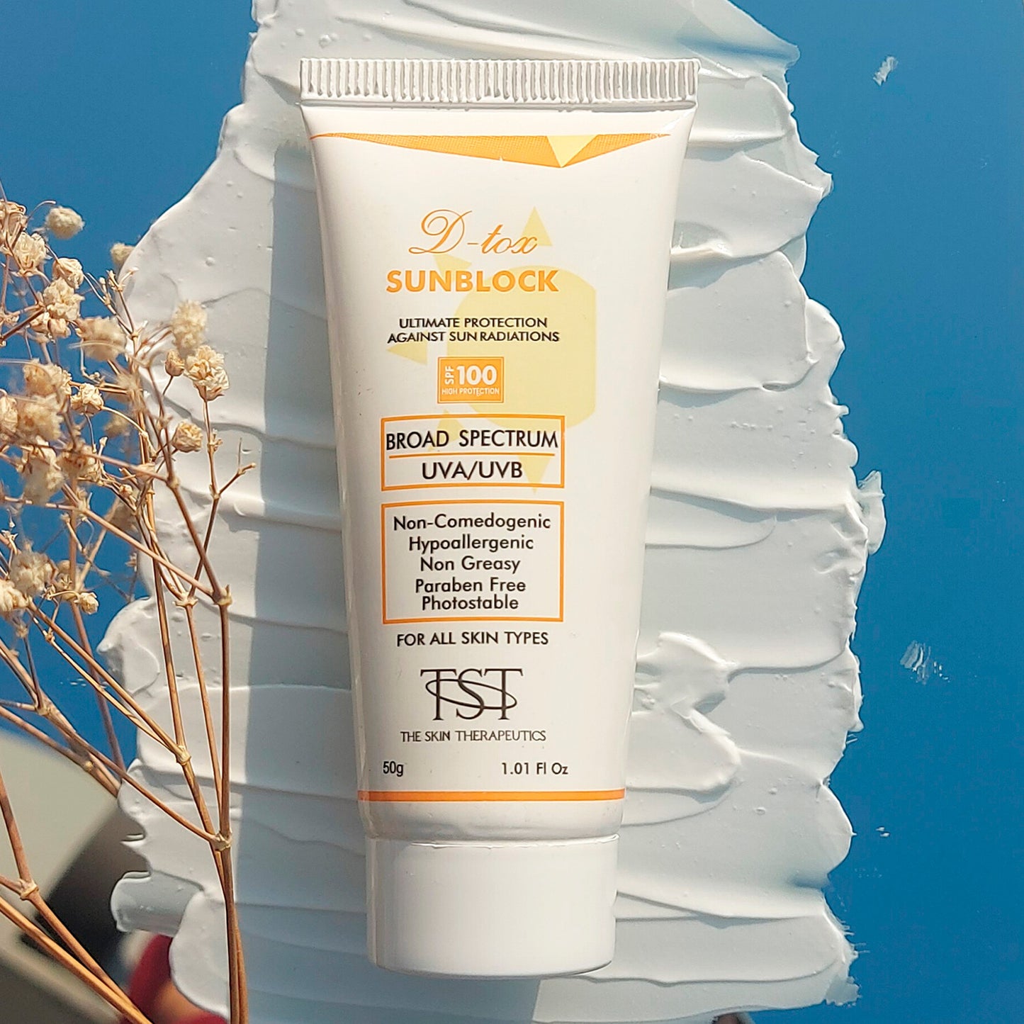 D-Tox SPF-100 Sunblock - Best Medicated Sunblock in Pakistan for Oily and Dry Skin