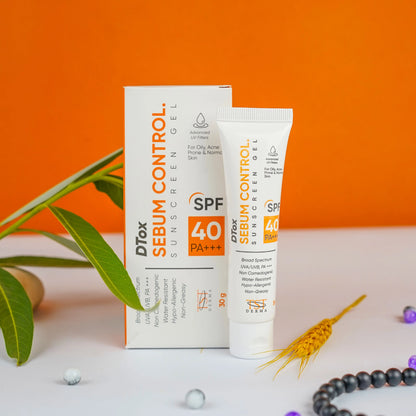 D-Tox Sebum Control Sunscreen Gel | SPF 40+